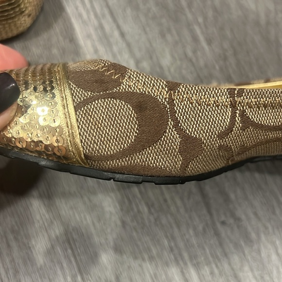 Coach Shine Signature Logo Flats, size 8 - Picture 11 of 12